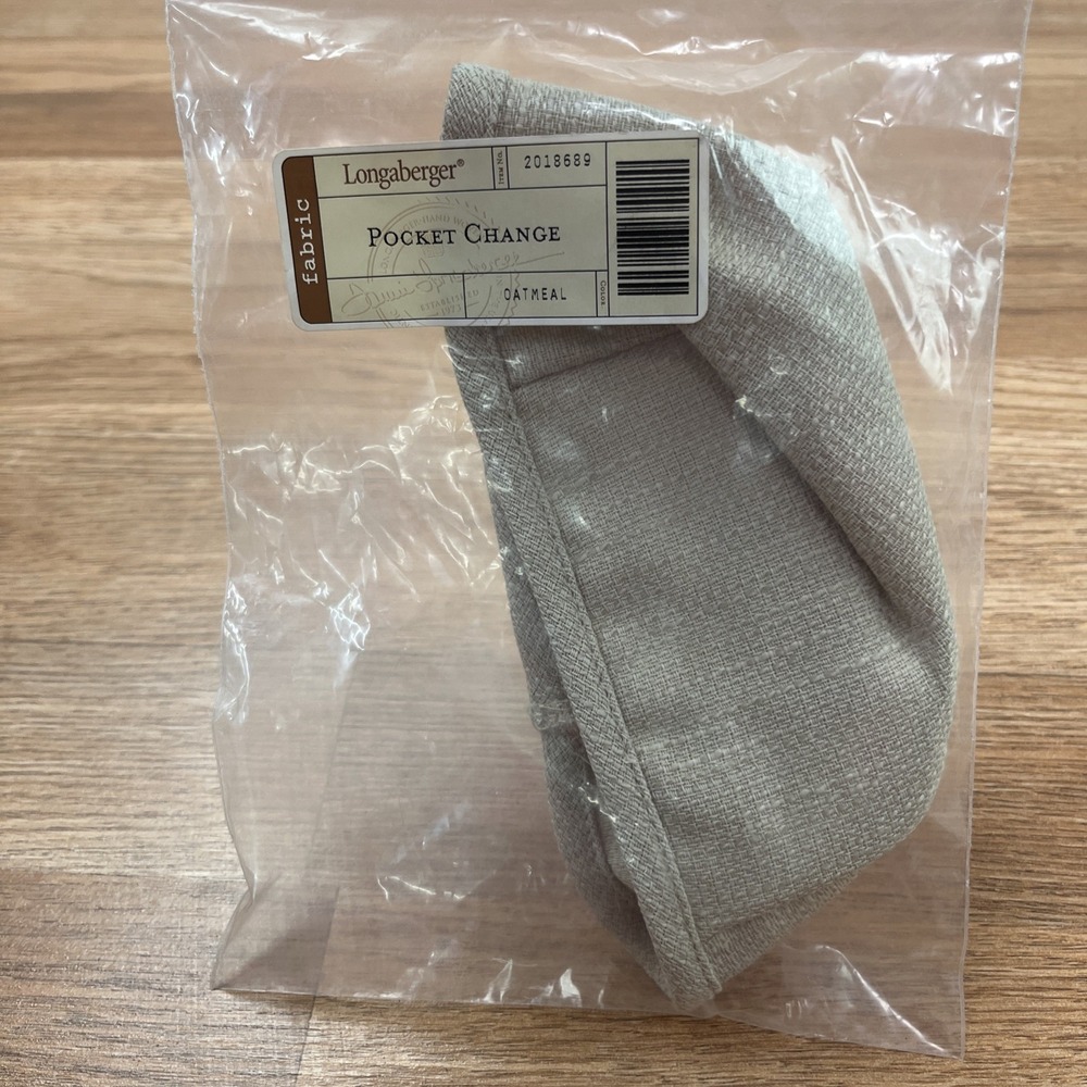 Longaberger Fabric Liner‎ for Pocket Change Basket in Oatmeal 2018689 NEW